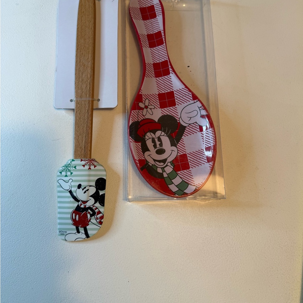 Disney Minnie Mouse Spatula and spoon rest Set - Red and White